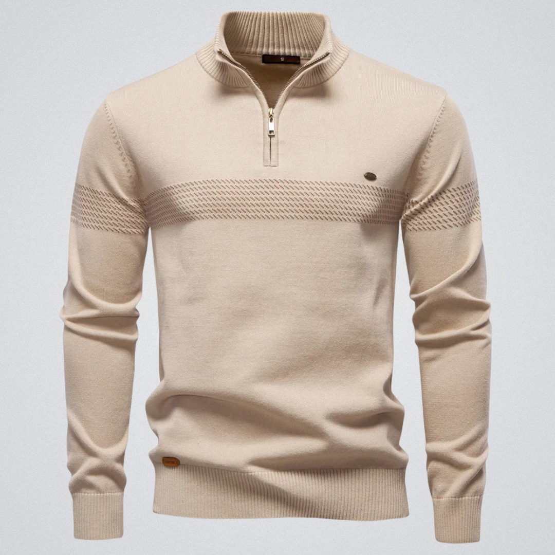 Old London™ | Duard – Zipped High Collar Sweater
