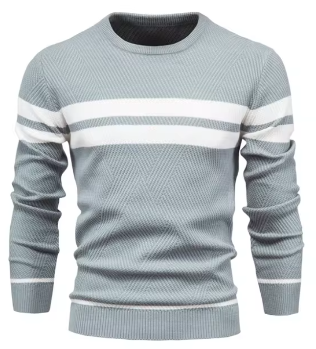 John - Stylish Men's Sweater with Herringbone Pattern