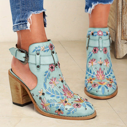 Rosine | Vintage Floral Ankle Boots