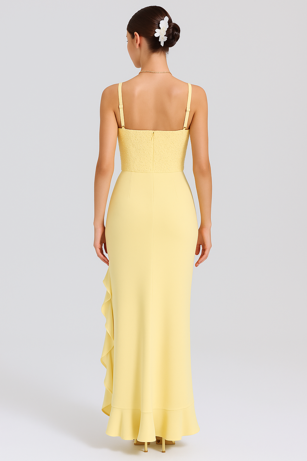 Bridgett | Ruffled Satin Corset Dress