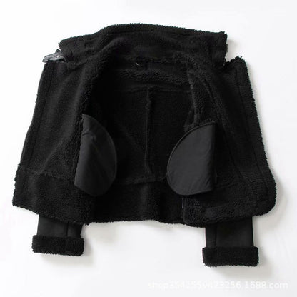 Flor | Suede Velvet Fur Lambswool Jacket