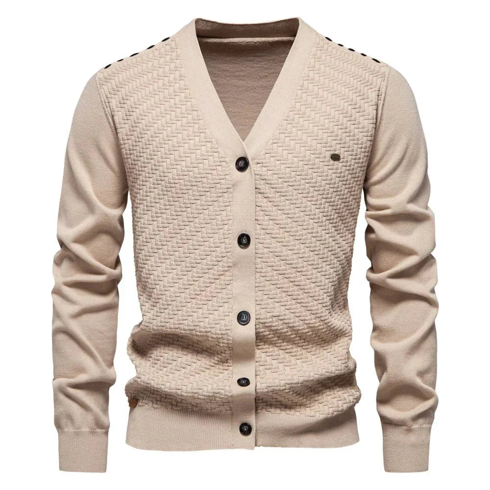 Montague™ | Warm Men's Cardigan with V-Neck