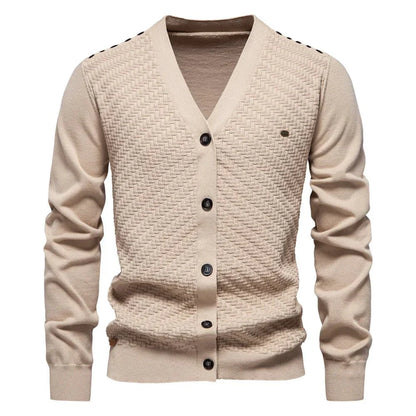Montague™ | Warm Men's Cardigan with V-Neck