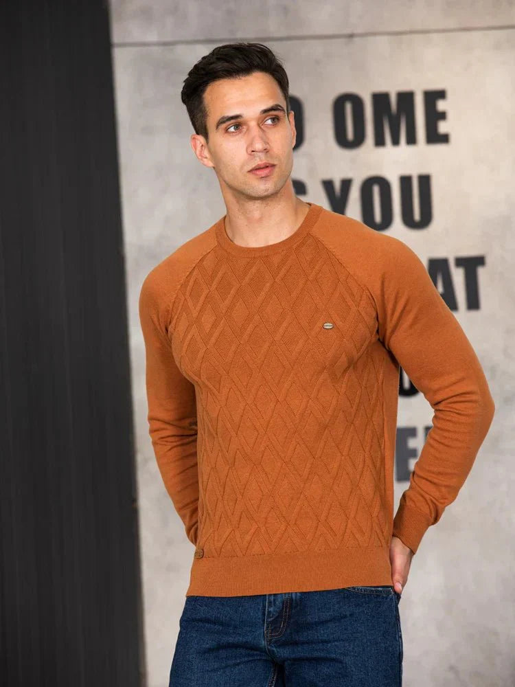 Theodor™ | Men's Sweater with Diamond Pattern