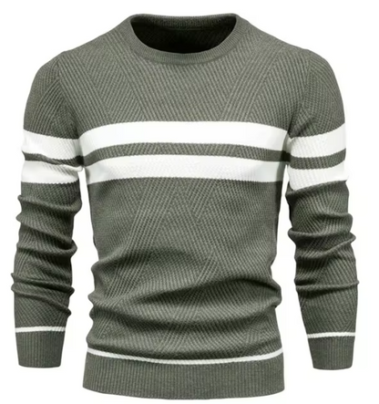 John - Stylish Men's Sweater with Herringbone Pattern