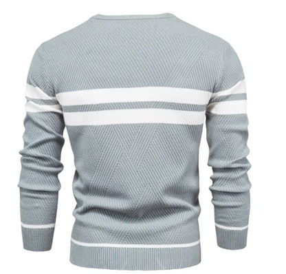 John - Stylish Men's Sweater with Herringbone Pattern