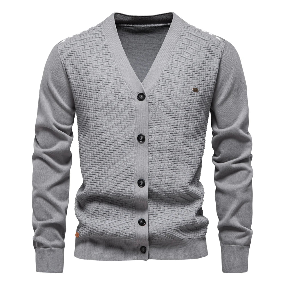Montague™ | Warm Men's Cardigan with V-Neck