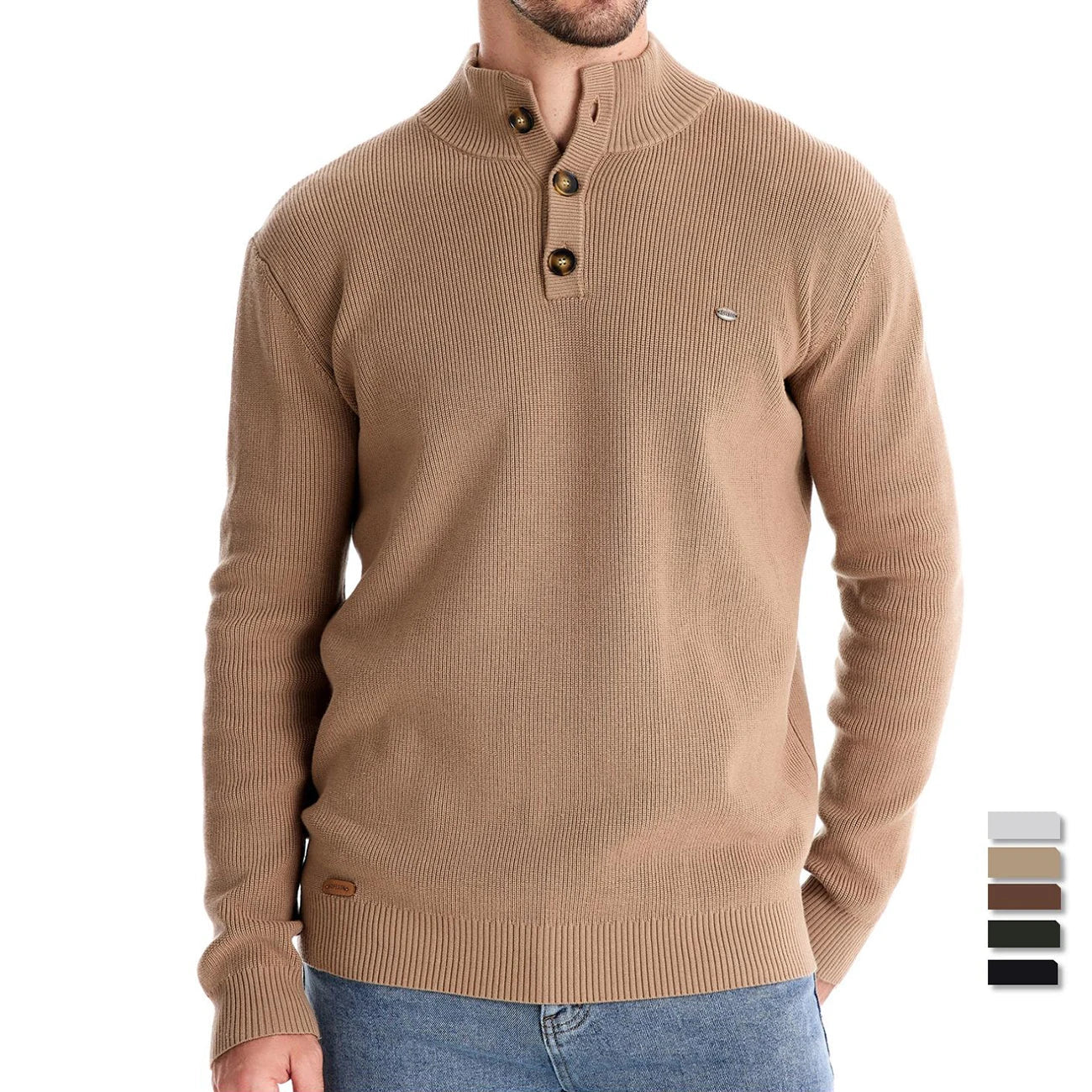 James - Men's Button-Down Sweater