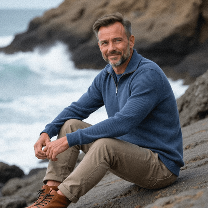 Finn | Men's Knitted Zip Sweater