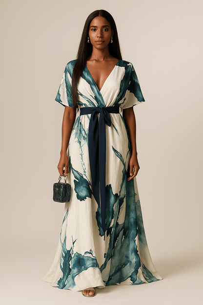 Winonah | Watercolor Maxi Dress